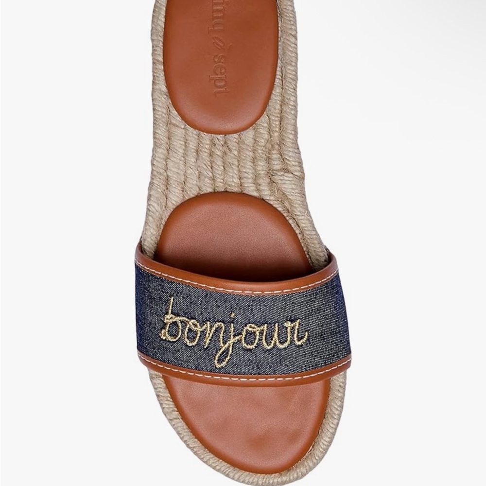 Cinq à Sept Blue and Brown Sandals